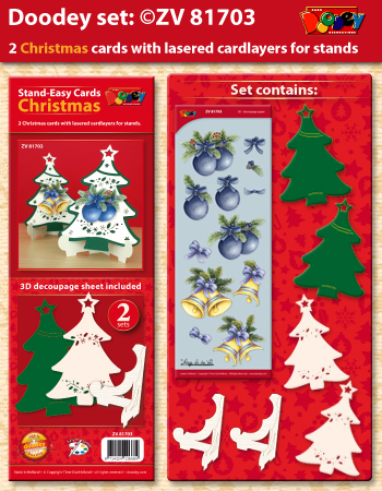 ZV81703 Set 2 Stand-Easy Christmas cards tree