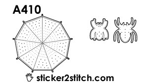 A410 borduursticker spinneweb met spin