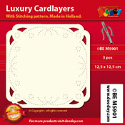 BEM5901 > Luxury card layer stitch 12,5 x 12,5 cm