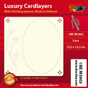 BEM5903 > Luxury card layer stitch 12,5 x 12,5 cm