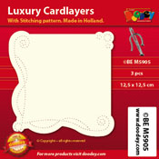 BEM5905 > Luxury card layer stitch 12,5 x 12,5 cm