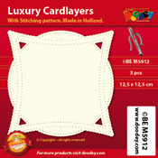 BEM5912 > Luxury card layer stitch 12,5 x 12,5 cm square / circle