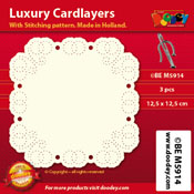 BEM5914 > Luxury card layer stitch 12,5 x 12,5 cm circle/circle