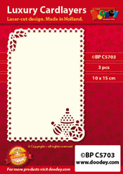 BPC5703 Luxury card layer A6 stars boubles