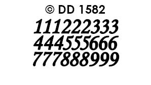 DD1582 Numbers 123 elegant