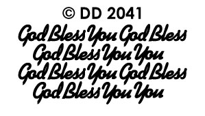 DD2041 Peel-Off Sticker God Bless You (30x)