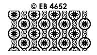 EB4652 borduursticker rand bloem circle