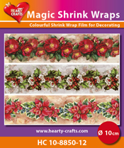 HC10-8850-12 > Magic Shrink Wraps, X-mas Flowers (⌀ 10 cm)