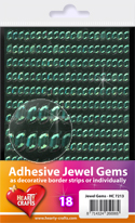 HC721318 Adhesive Jewel Gems - 8x4mm