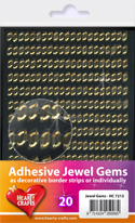 HC721320 Adhesive Jewel Gems - 8x4mm