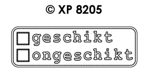 XP8205 Labels Geschikt Ongeschikt