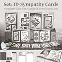 ZV90673 > Set 6 3D-Sympathy cards with sticker sheet in language of your choise