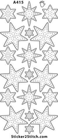 A415 embroidery sticker christmas star