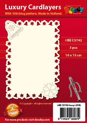 BEC5742 Luxury card layer stitch A6 layer bell snowflake