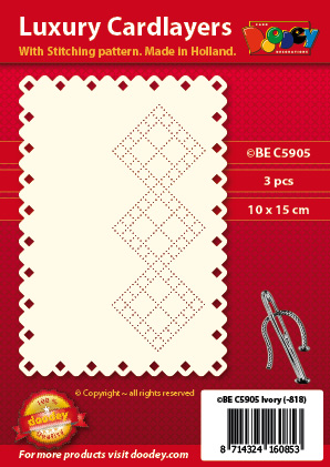 BEC5905 Luxury card layer stitch A6 layer squere squere border