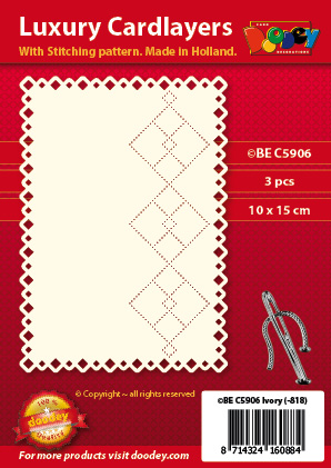 BEC5906 Luxury card layer stitch A6 layer squere squere border bigg small