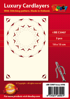 BEC5907 Luxury card layer stitch A6 layer circle