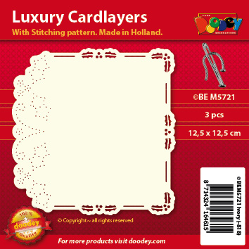 BEM5721 Luxury card layer stitch 12,5 x 12,5 cm holy