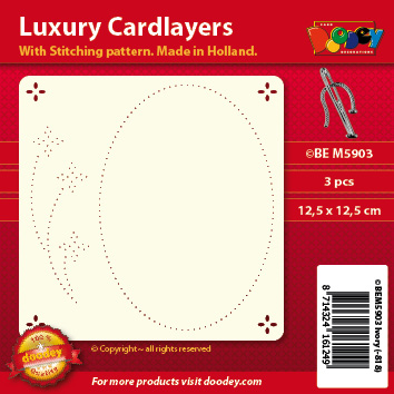 BEM5903 Luxury card layer stitch 12,5 x 12,5 cm