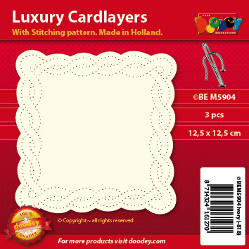 BEM5904 Luxury card layer stitch 12,5 x 12,5 cm