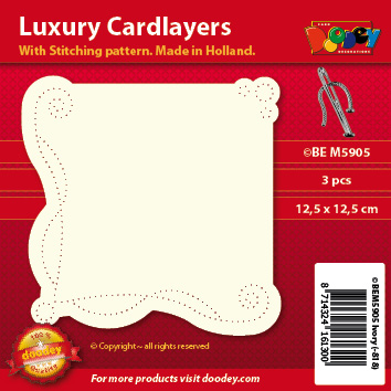 BEM5905 Luxury card layer stitch 12,5 x 12,5 cm