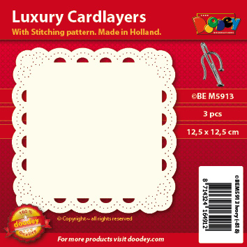 BEM5913 Luxury card layer stitch 12,5 x 12,5 cm arc