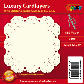 BEM5914 Luxury card layer stitch 12,5 x 12,5 cm circle/circle