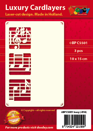 BPC5501 Luxury card layer A6 music notes