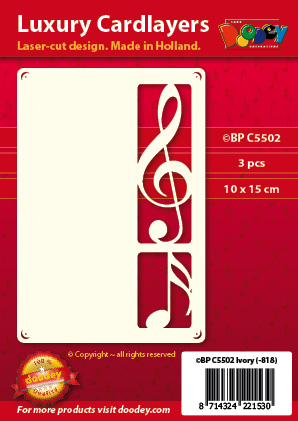 BPC5502 Luxury card layer A6 music notes