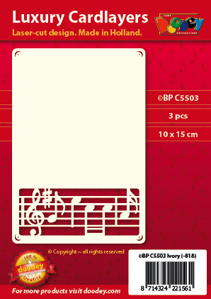 BPC5503 Luxury card layer A6 music notes