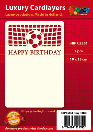 BPC5551 Luxury card layer A6 soccer happy birthday