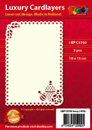 BPC5703 Luxury card layer A6 stars boubles