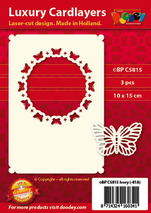 BPC5815 Luxury card layer A6 butterfly circle