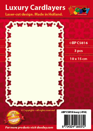 BPC5816 Luxury card layer A6 butterfly border