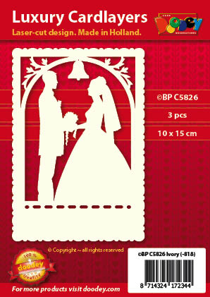 BPC5826 Luxury card layer A6 wedding silhouette