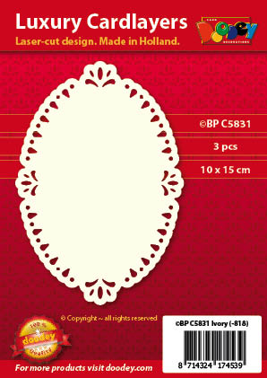 BPC5831 Luxury card layer A6 oval petalicious