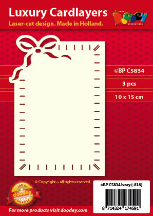 BPC5834 Luxury card layer A6 wave bow