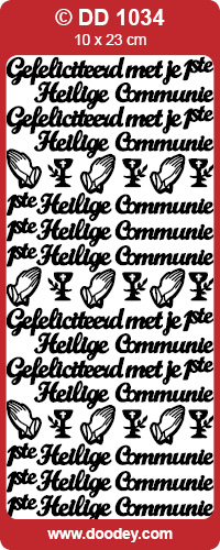 DD1034 Peel-Off Sticker 1e Heilige Communie