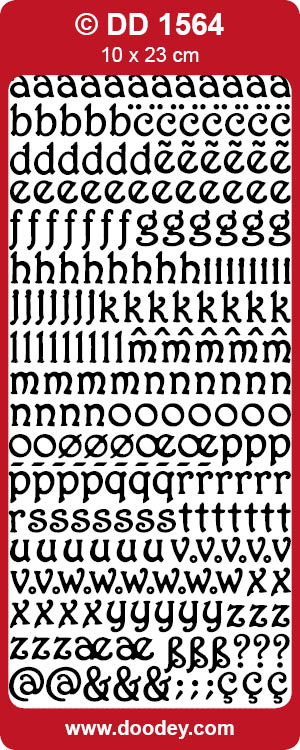 DD1564 Alphabet abc (S) curled