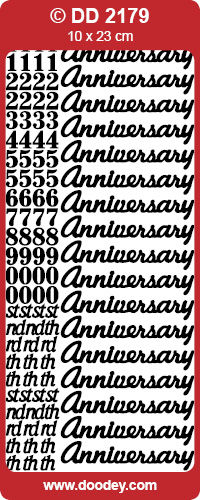 DD2179 Anniversary/ Numbers