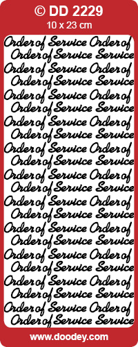 DD2229 Order of Service