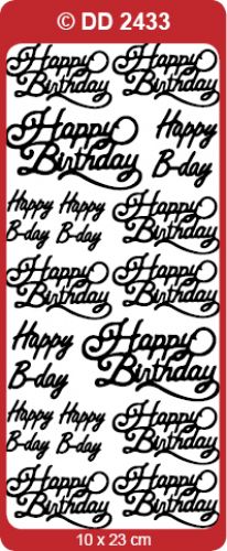 DD2433 Doodey Sticker Happy Birthday- Happy B-Day