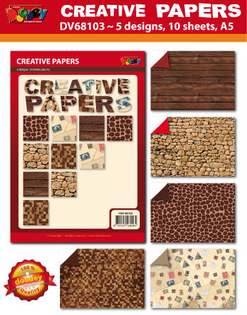 DV68103 set Creative Papers patterned A5