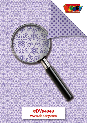 DV94048 Background paper curly flowers violet