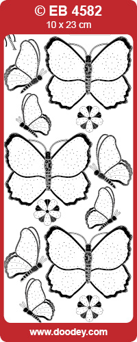 EB4582 embroidery sticker butterflies (2)