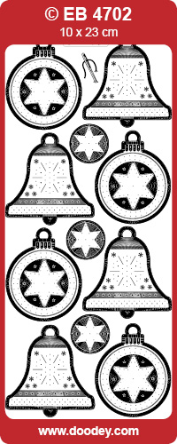 EB4702 embroidery sticker christmas ball/bell