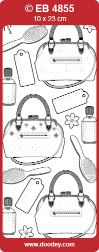 EB4855 embroidery sticker hand bags