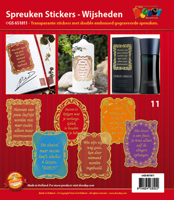 GS651811 Dutch text stickers
