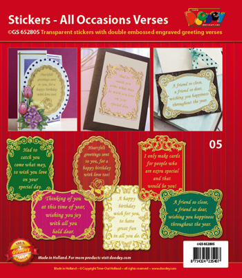 GS652805 Scrapbook stickers All Occasions Verses