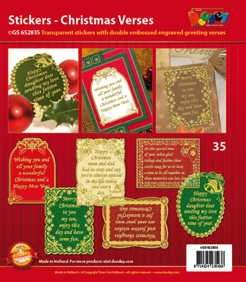 GS652835 Scrapbook stickers Christmas Verses